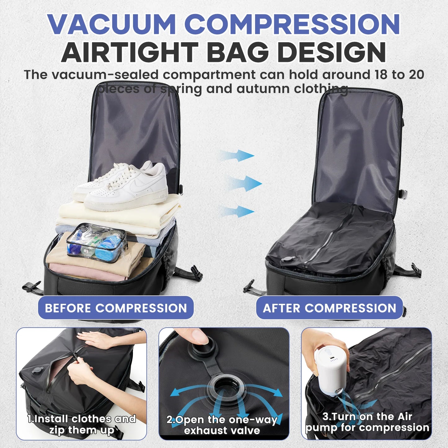 AirOne® Vacuum Compression Travel Bag
